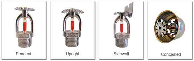 Fusible Alloy Fire Sprinkler Types of Fire Sprinkler Heads with Certificates