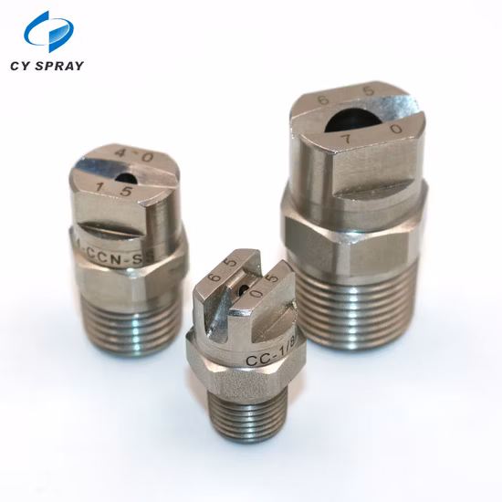 1/4" NPT Stainless Steel Water Jet Flat Fan Spray Nozzles for Cleaning 1/4" Corrosion Resistant Flat Fan Spray Nozzle