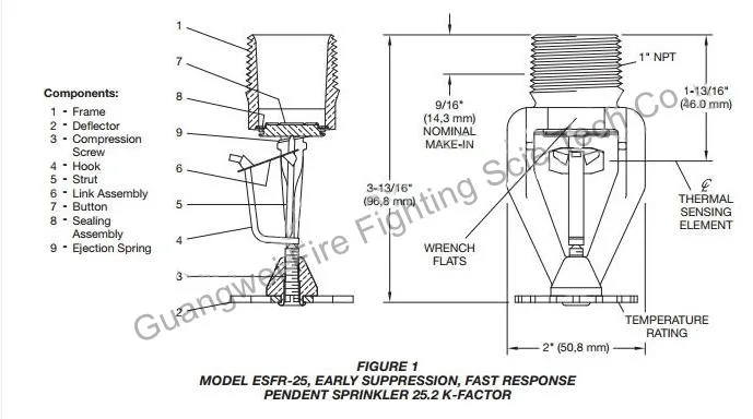 Esfr Storage K-16.8 Fire Pendent Sprinkler