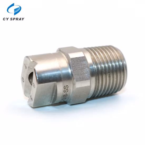 1/4" NPT Stainless Steel Water Jet Flat Fan Spray Nozzles for Cleaning 1/4" Corrosion Resistant Flat Fan Spray Nozzle