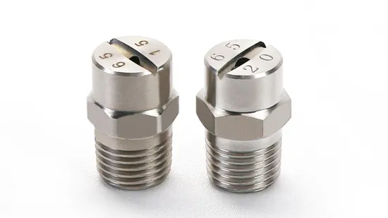 0-110 grados 1/4 1/8 alta baja presión acero inoxidable limpieza de agua Vee Jet boquilla de pulverización de ventilador plano