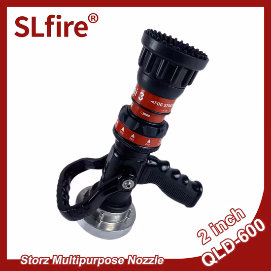 Fabricante de fábrica Empuñadura de pistola Galonaje seleccionable Extinción de incendios Manguera contra incendios Pulverización de niebla Boquilla de agua automática ajustable 475L CCC Certificado OEM
